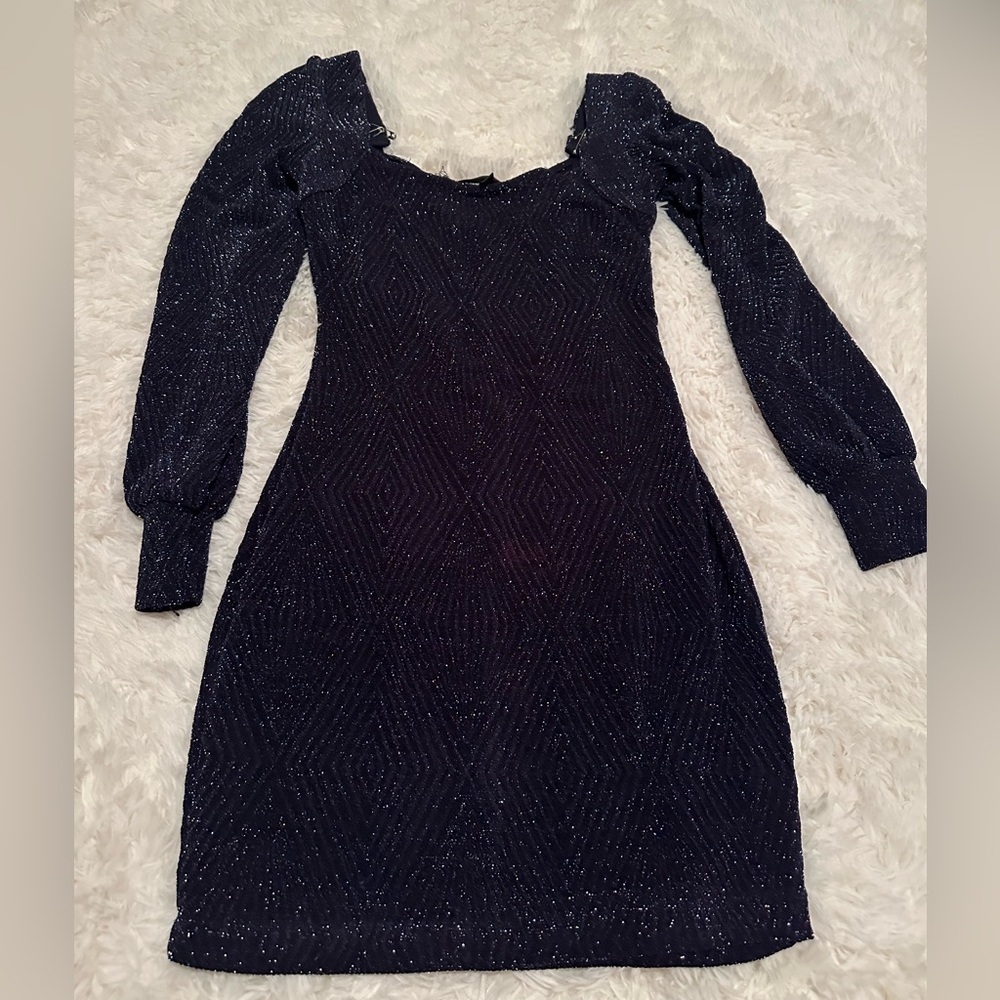 Sparkly blue mini dress